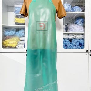 Tạp dề nhựa pvc chống nước màu xanh lá cây